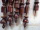 6 Victorian Reclaimed Wooden Spindles - Mahogany Other Antique Architectural photo 5