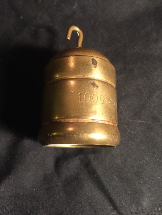 Antique Vintage 100 Gram Brass Scale Weight Central Scientific Co. photo