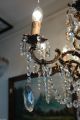 Antique Vintage 8 Arms Crystal Chandelier Lamp Light Luster 1940s 24in Chandeliers, Fixtures, Sconces photo 10
