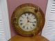 Vintage Brass & Oak Nautical Ship Porthole & Emory & Douglas Wall Clock Clocks photo 1