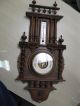 Antique French Carved Wooden Barometer And Thermometer 29 
