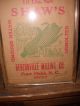 Vintage Framed Bentonville Milling Co.  Shaw ' S Ground Cornmeal Cornmeal Bag Primitives photo 2