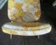 Vtg Vinyl Kitchen Chairs 4 Kitchenette Chairs Gold Floral Yellow 1960s Post-1950 photo 5