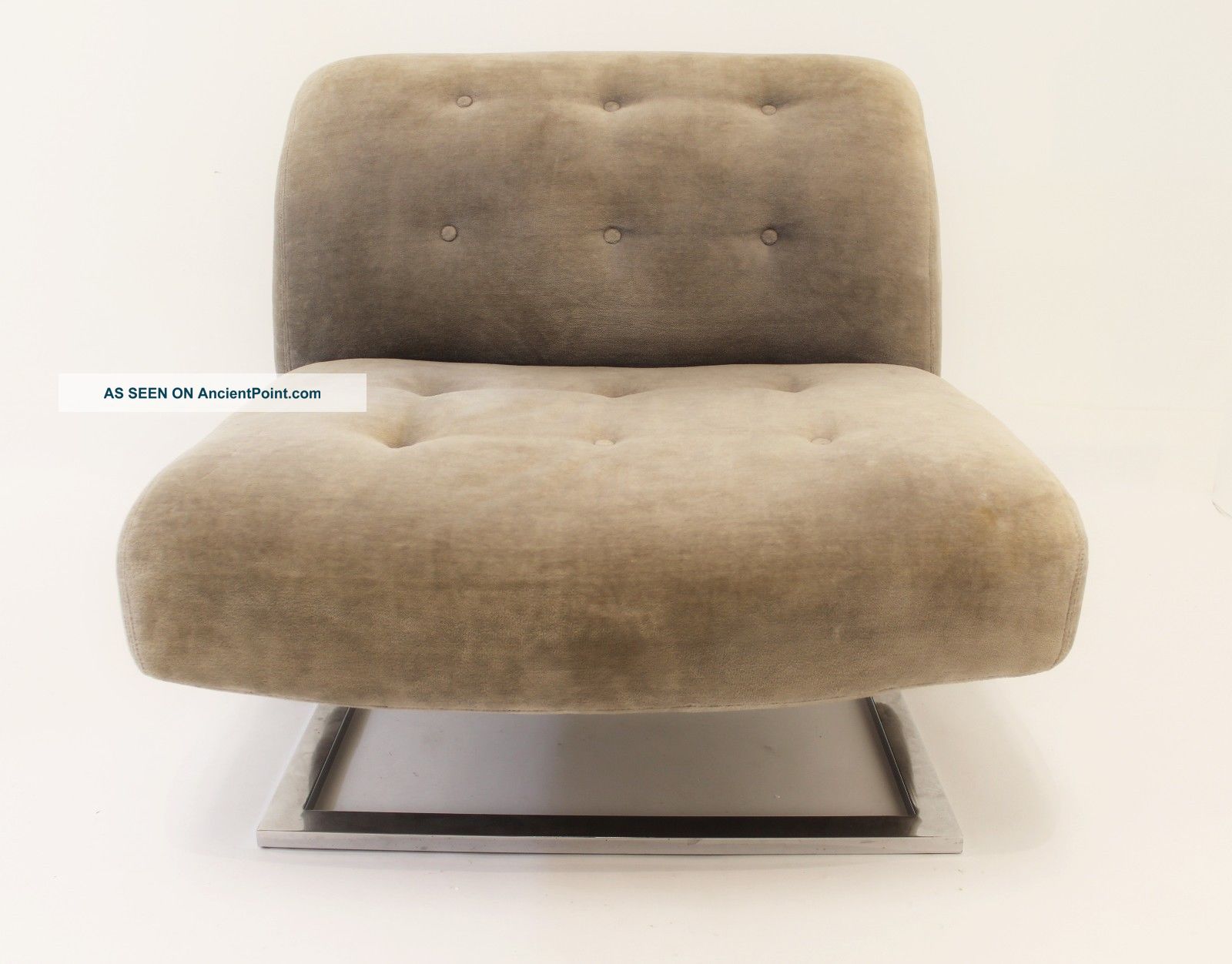 Mid Century Modern Milo Baughman Chrome Large Cantilever Side Chair Mid-Century Modernism photo