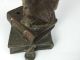 Antique Austrian Vienna Bronze Owl On Books Servants Butler Bell - Push Button Metalware photo 4