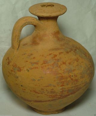 Rare Ancient Roman Ceramic Clay Vase Jug Vessel Pottery Artifact 4 Cent. photo