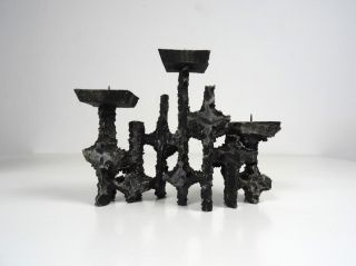 Huge Brutalist Mid Century Candle Holder Design Candlestick Sculpture photo