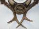 Antique Black Forest Weather Station: Antlers - Carved Roses - Wild Boar Teeth Other Antique Decorative Arts photo 4