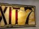 Exit 7 Sign Stained Leaded Glass 1929 Atmospheric Movie Theater Antique Vintage 1900-1940 photo 1