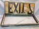 Exit 7 Sign Stained Leaded Glass 1929 Atmospheric Movie Theater Antique Vintage 1900-1940 photo 8