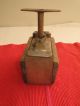 Antique Wood Wooden Cross Hatch Butter Mold Press Brass Over Nickel Steampunk Other Antique Home & Hearth photo 6