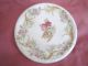 3 Antique Porcelain Trivets Embossed Round Hot Plate Hand Painted Flowers Trivets photo 4
