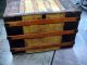 Antique 1800 ' S Flat Top Steamer Immigrant Trunk,  Covered Tray & Key All 1800-1899 photo 4