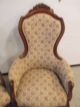 Walnut Victorian Parlor Chairs Lady And Gents Circa 1875 1800-1899 photo 1
