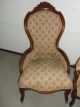 Walnut Victorian Parlor Chairs Lady And Gents Circa 1875 1800-1899 photo 2