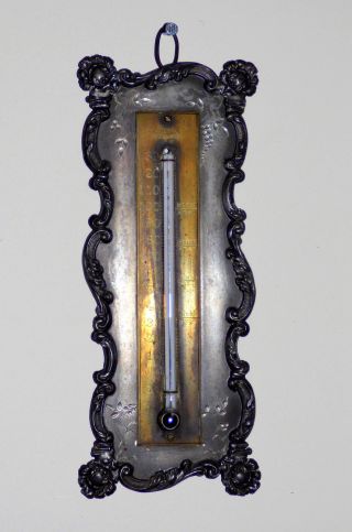 Pairpoint Thermometer 1860 - 80 By Charles Wilder Of Peterboro Nh Very Scarce photo