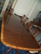 Antique Mahogany 3 Pedestal Dining Room Table And 12 Chairs Post-1950 photo 6