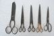 5 Pc Old Iron Unique Shape S & Lion Brand Handcrafted Scissors / Shears Tools, Scissors & Measures photo 1