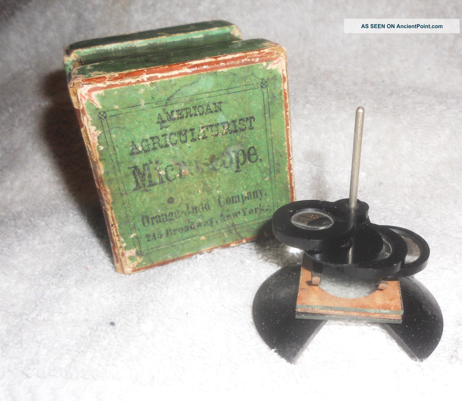 Bausch & Lomb American Agriculturist Orange Judd Company Field Microscope C 1878 Microscopes & Lab Equipment photo