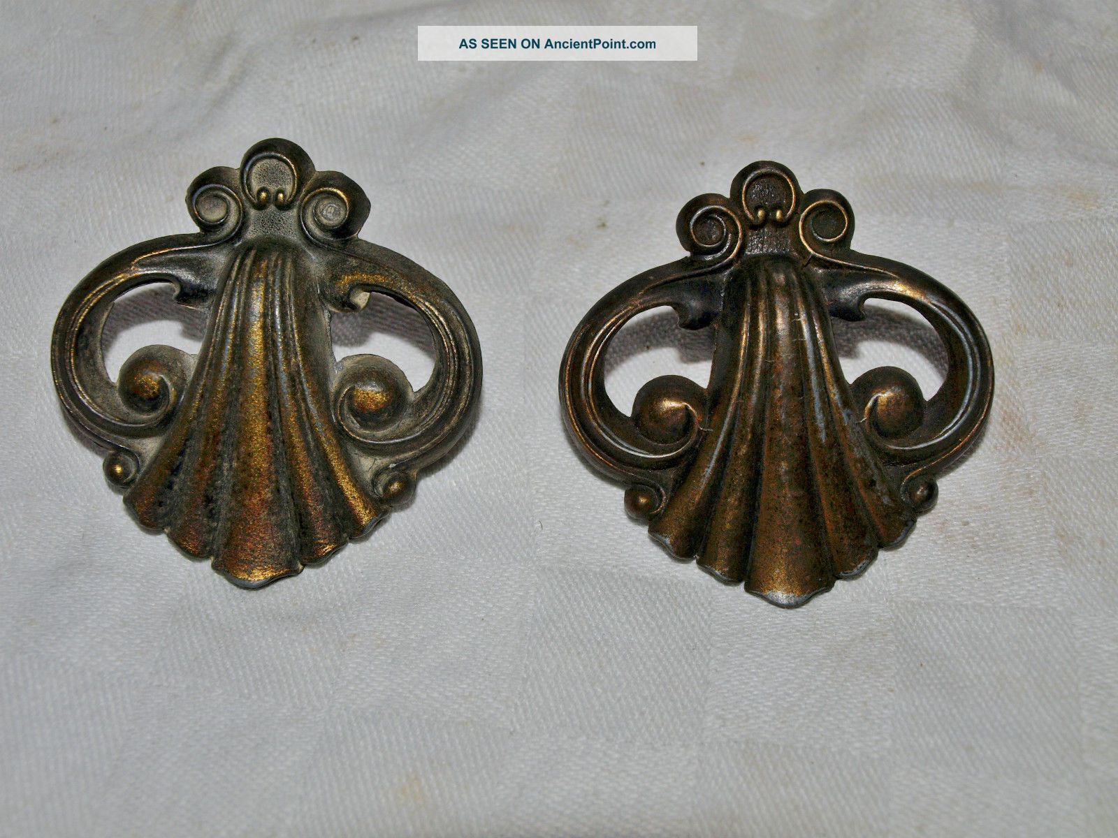 2 Reclaimed Art Deco Style Door Cupboard Drawer Handle Knob Pull Other Antique Hardware photo