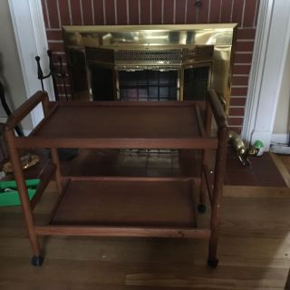 Private Jmwturner Danish Teak Wood Rolling Serving Cart Brdr Furbo? photo