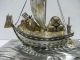 Silver The Japanese Treasure Ship.  170g/ 6.  00oz.  Japanese Antique. Other Antique Sterling Silver photo 5