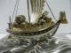Silver The Japanese Treasure Ship.  170g/ 6.  00oz.  Japanese Antique. Other Antique Sterling Silver photo 6