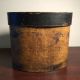 Handcrafted Primitive Grungy Painted Mustard Band Box Silhouette Horse Chicken Primitives photo 1