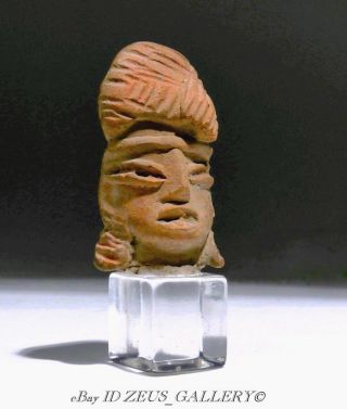 Tlatilco Pre Columbian Pottery Fertility Figure Head Pre Classic Mayan Mexico photo
