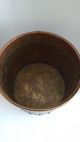 Vintage Heavy Brass & Copper Ash Coal Pail With Brass Handle Hearth Ware photo 2