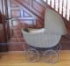 Antique Wood & Wicker Baby Buggy Doll Carriage Kumfy - Kab Co La Porte,  In Baby Carriages & Buggies photo 3