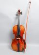 Estate Found Vintage Early 20c Cased Violin & Bow For Restoration String photo 1