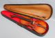 Estate Found Vintage Early 20c Cased Violin & Bow For Restoration String photo 2