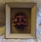 Chic Shabby Antique Framed Shadow Box W Milliner ' S Flowers (hat Maker) Bouquet Other Antique Decorative Arts photo 1
