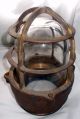 Nautical Light Fixture Cast Brass Cage Industrial Lamp Russell & Stoll Vintage Lamps & Lighting photo 3