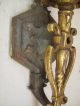 Antique Cast Iron Bronze Gothic Tudor Medieval Wall Sconce Light Fixture 2 Chandeliers, Fixtures, Sconces photo 2