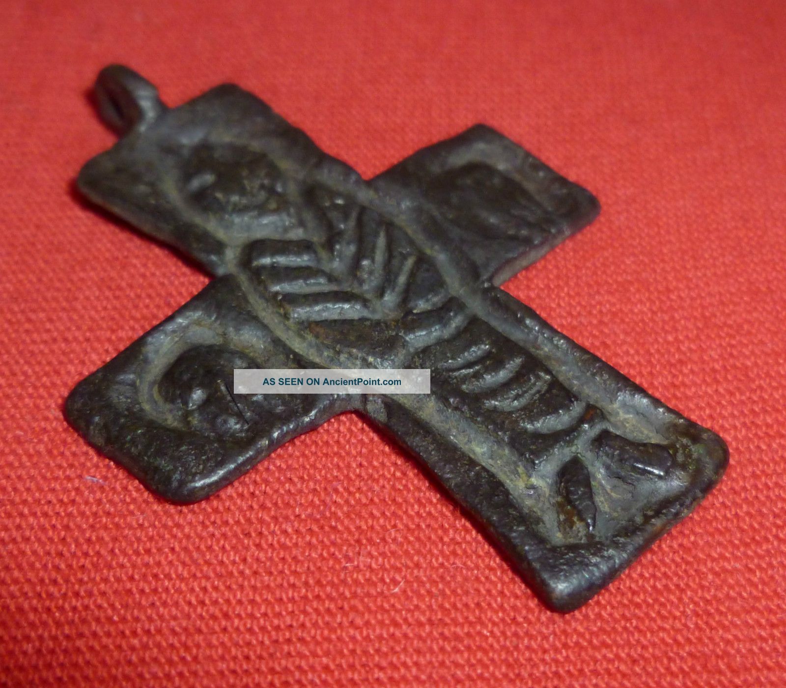 Byzantine Ancient Artifact Bronze Cross Amulet / Pendant Circa 1100 Ad - 2204 - Other Antiquities photo