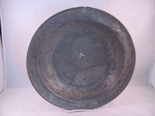 Antique 19thc Early Pewter Basin Plate Townsend & Compton London England 10.  5 In photo