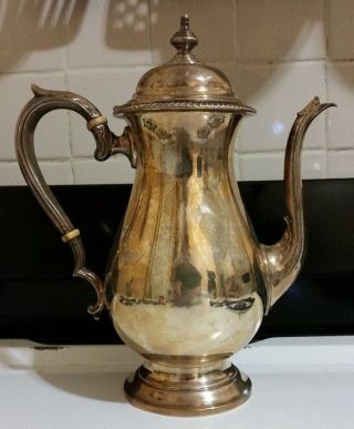 Sterling Silver Teapot / Coffee Pot By Fisher / Weighs 1lbs 3oz (19oz) 10 