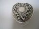 Raimond - Antique Glass & Sterling Silver Heart Rose Bud & Daisy Repousse Flatware & Silverware photo 5