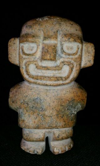 Pre - Columbian Idol Granite Stone Chavin photo