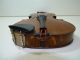Antique/vintage Full Size 4/4 Scale Unmarked Violin W/ Old Bow & Case String photo 8
