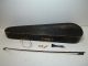 Antique Full Size 4/4 Scale Pearl Inlay Unmarked Violin W/ Old Coffin Case & Bow String photo 1