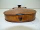Antique Full Size 4/4 Scale Pearl Inlay Unmarked Violin W/ Old Coffin Case & Bow String photo 8