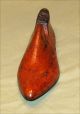 Antique Wood Shoe Form Cobblers Tool Childs Size 3c Pointed Toe Metal Bottom 9 