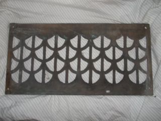 Fancy Brass Floor Or Wall Heat Grate Victorian No Louvers photo