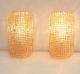 70s Pair Midcentury Limburg Wall Sconces Mirror On/off Switch Geometrical Glass Chandeliers, Fixtures, Sconces photo 4
