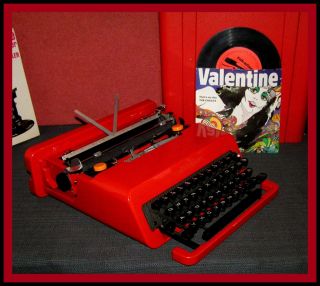 Fabulous Vtg Red Olivetti Valentine Typewriter 1960s.  Perfect photo