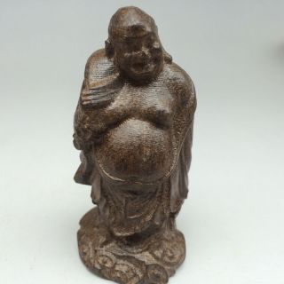 China Pure Hand - Carved Agalloch Eaglewood Wood Buddha Bless Peace photo