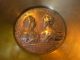 Antique Brass Franciscvs Avg.  Maria Theresa Agv Coin Medallion Dish 5.  7in Dia Sculptures & Statues photo 3